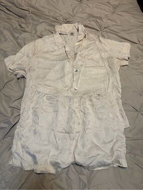 100% silk pajama set- Light Cream